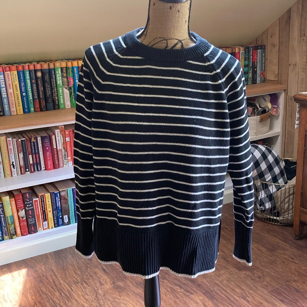 A New Day Striped Cotton Blend Sweater